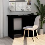 vidaXL Bureau 100x50x76 cm bewerkt hout zwart, Huis en Inrichting, Verzenden, Nieuw