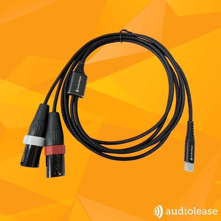 USB-C naar 2 x XLR male 2m 32Bit/384kHz, Muziek en Instrumenten, Overige Muziek en Instrumenten, Nieuw, Ophalen of Verzenden