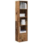 vidaXL Boekenkast 31x24x127 cm bewerkt hout oud houtkleurig, Huis en Inrichting, Verzenden, Nieuw, Overige houtsoorten