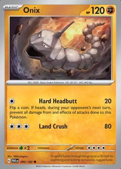 Onix 090/182 reverse holo Paradox Rift, Hobby en Vrije tijd, Verzamelkaartspellen | Pokémon, Losse kaart, Nieuw, Foil, Ophalen of Verzenden