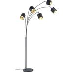 Vloerlamp - E14 Fitting - 5-lichts - Mat Zwart - Aluminium, Huis en Inrichting, Lampen | Vloerlampen, Ophalen of Verzenden, Nieuw