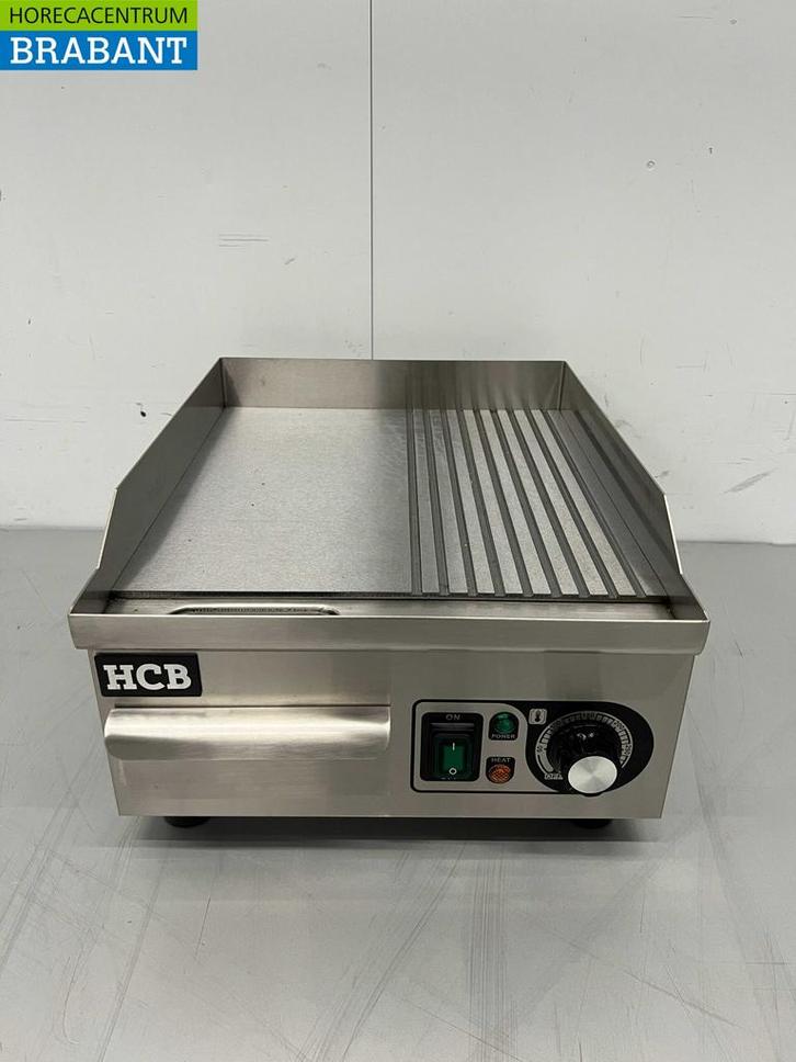 RVS Grillplaat Bakplaat 1/2 Geribbeld 36 cm 230V Horeca, Zakelijke goederen, Horeca | Keukenapparatuur, Nieuw in verpakking, Ophalen of Verzenden