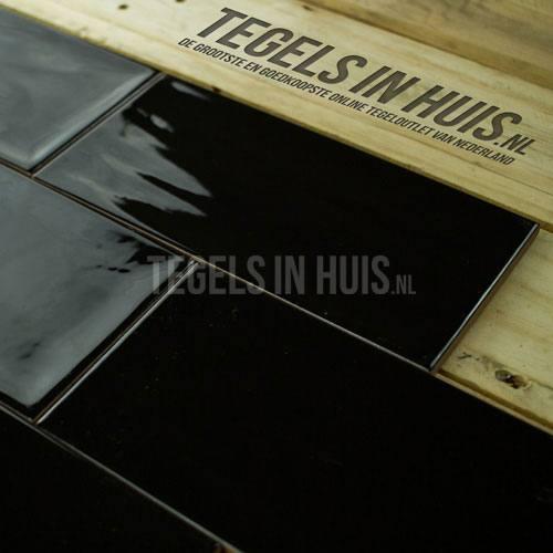 Wandtegel artic handvormlook 10x20cm zwart wandtegel, Doe-het-zelf en Verbouw, Tegels, Wandtegels, Nieuw, 10 m² of meer, Keramiek