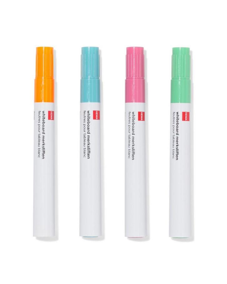 HEMA Whiteboard markers 2mm pastel - 4 stuks, Diversen, Agenda's, Nieuw, Verzenden