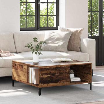 vidaXL Salontafel Oud Hout 80 x 80 x 36,5 cm Bewerkt hout beschikbaar voor biedingen