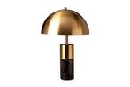 Elegante tafellamp BURLESQUE 52cm goud met zwart marmeren, Nieuw, Ophalen of Verzenden