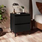 vidaXL Nachtkastjes 2 st 40x35x50 cm bewerkt hout zwart, Minder dan 45 cm, Verzenden, Nieuw, Minder dan 55 cm