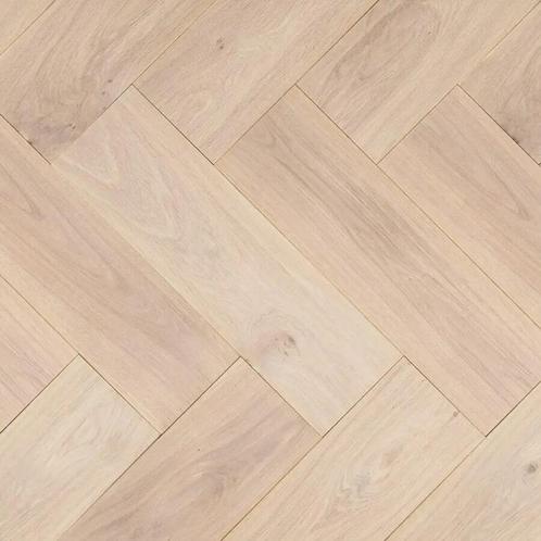 Floer Walvisgraat Parket Eiken Noestvrij Wit Geolied 90x18, Huis en Inrichting, Stoffering | Vloerbedekking, Parket, Overige kleuren