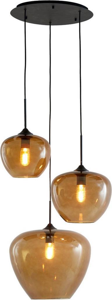 2dekans | Light & Living Hanglamp Mayson - Bruin Glas -, Huis en Inrichting, Lampen | Hanglampen, Zo goed als nieuw, Ophalen of Verzenden