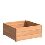 Hardhouten plantenbak Sevilla 100x100x43,5cm - Met bodem, 100 cm of meer, Vierkant, Nieuw, 30 tot 60 cm