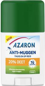 AZARON ANTI-MUGGEN 20% DEET STICK 50 ML, Verzenden, Nieuw