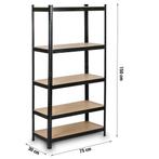 Opbergrek 150cm | Zwart Metaal MDF | Premium | OP=OP, Ophalen of Verzenden