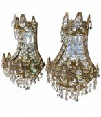 Wandlamp (2) - Glas, Messing, Antiek en Kunst