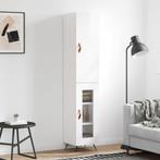 vidaXL buffetkast 34,5x34x180 cm bewerkt hout hoogglans wit, Huis en Inrichting, Kasten | Buffetkasten, Minder dan 50 cm, Verzenden