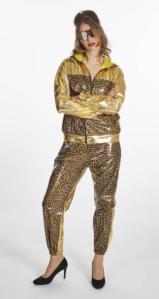 Trainingspak Luipaard Print Goud Vrouw Melinda, Kleding | Dames, Carnavalskleding en Feestkleding, Nieuw, Ophalen of Verzenden