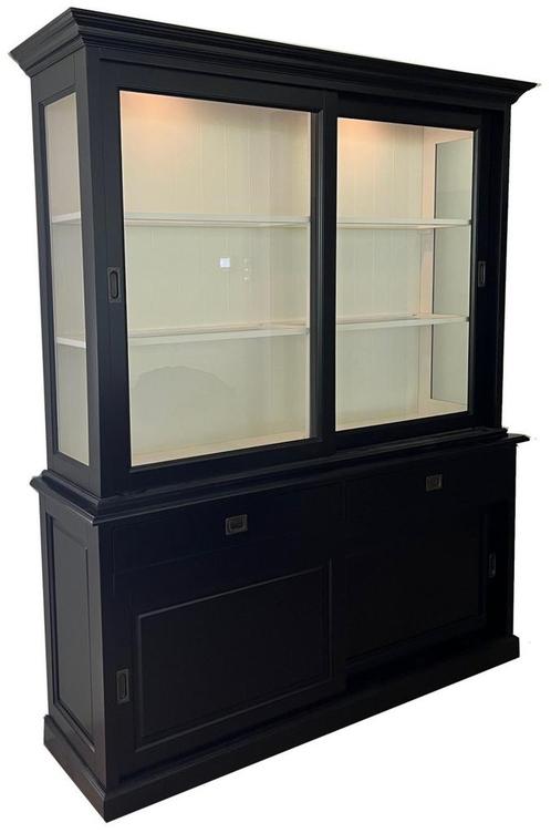 Buffetkast zwart Born 180 x 220cm led verlichting, Huis en Inrichting, Kasten | Buffetkasten, Ophalen of Verzenden