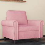 vidaXL Fauteuil 60 cm fluweel roze, Huis en Inrichting, Banken | Bankstellen, Eenpersoons, Verzenden, Nieuw, Minder dan 150 cm