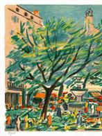 Robert Savary (1920-2000) - Paysage de Provence, le village, Antiek en Kunst