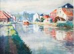 René Van De Sande (1889-1946) - Péniche sur le canal - NO
