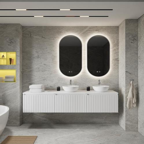 Badkamermeubelset BWS Linea | 180 cm | Mat Wit, Doe-het-zelf en Verbouw, Sanitair, Bad, Nieuw, Ophalen of Verzenden