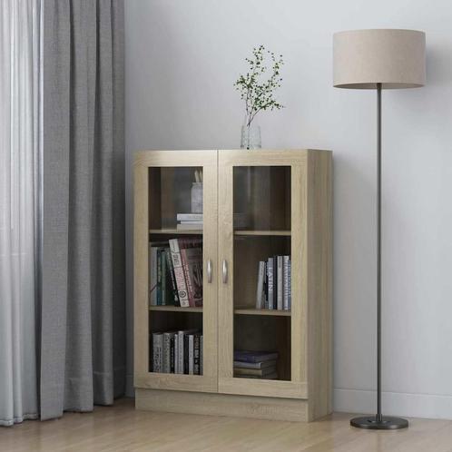Sonoma Eiken Vitrinekast 82,5cm - Tweedekansje - OP = OP, Huis en Inrichting, Kasten | Vitrinekasten, 25 tot 50 cm, Nieuw, 100 tot 150 cm