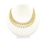 Vintage gouden Cleopatra schakelketting, Ophalen of Verzenden, Gebruikt, Overige kleuren, Goud