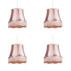 Set van 4 retro hanglampen roze 45 cm - Granny, Verzenden, Nieuw, Stof, Retro
