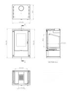 MaxxHome Moderne houtkachel - 9 kW - 57x47x93cm - Geschik..., Verzenden, Nieuw
