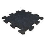 Rubber puzzel tegel - 50 x 50 cm – zwart SBR / blauw EPDM -, Verzenden, Nieuw