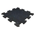 Rubber puzzel tegel - 50 x 50 cm – zwart SBR / blauw EPDM -, Tuin en Terras, Tegels en Klinkers, Nieuw, Verzenden