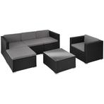 Wicker lounge Lignano met fauteuil - zwart, Tuin en Terras, Verzenden, Nieuw