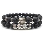 Fako Bijoux® - Buddha Natuursteen Armbanden Set  - Boeddha, Nieuw, Verzenden