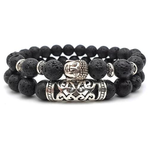 Fako Bijoux® - Buddha Natuursteen Armbanden Set  - Boeddha, Sieraden, Tassen en Uiterlijk, Armbanden, Verzenden