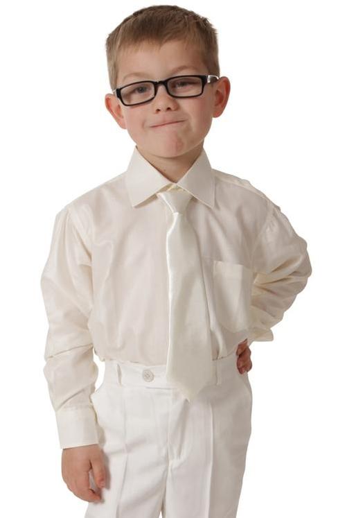 Kinderoverhemd lange mouw off white-116 NIEUW, Kinderen en Baby's, Kinderkleding | Maat 116, Jongen, Nieuw, Ophalen of Verzenden