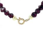 Vintage granaat collier met gouden sluiting 14 kt, Ophalen of Verzenden, Nieuw