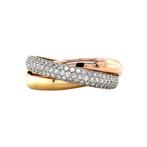 Vintage Cartier trinity ring met diamant 18 krt, Sieraden, Tassen en Uiterlijk, Ringen, Ophalen of Verzenden, Nieuw