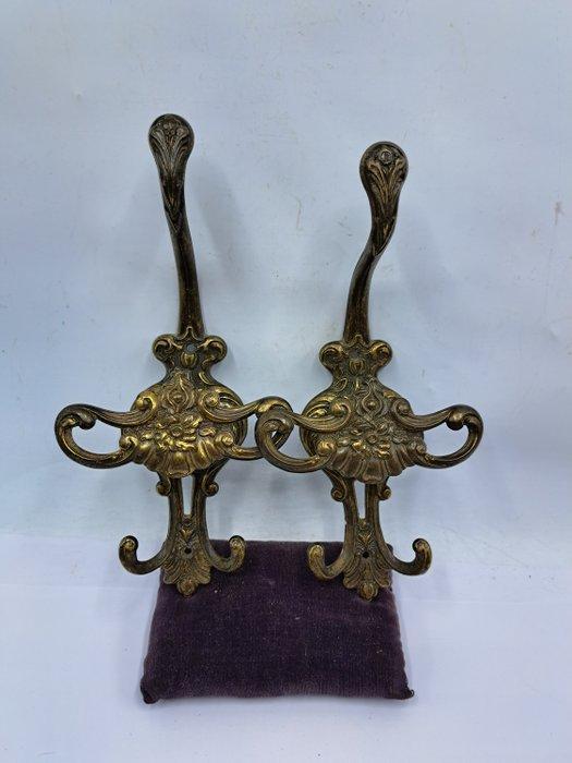 Set kapstokhaken (2) - Legering - BREV - GDR, Antiek en Kunst, Antiek | Overige Antiek
