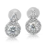 Oorbellen - 18 karaat Witgoud - 1.59ct. tw. Diamant, Nieuw