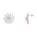 Oorbellen - 18 karaat Roségoud - 1.85ct. tw. Diamant, Nieuw