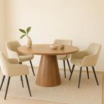 Mangohouten eettafel Mick rond 150cm, Verzenden, Rond, Nieuw, Industriële meubels