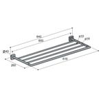 Handdoekrek Hotbath Gal 60 cm Geborsteld Nikkel PVD, Doe-het-zelf en Verbouw, Sanitair, Ophalen of Verzenden, Nieuw