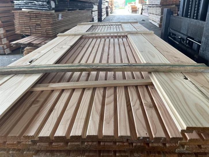 Ca. 84x Douglas Design- Triple- Deens profiel, 22x142mm,, Doe-het-zelf en Verbouw, Hout en Planken