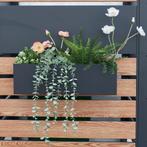 [en.casa] Plantenbak Achtkarspelen 50x12x15 cm antraciet, Tuin en Terras, Bloembakken en Plantenbakken, Verzenden, Nieuw