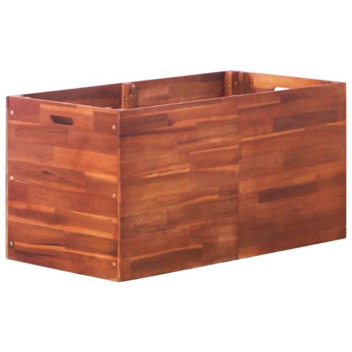 vidaXL Plantenbak verhoogd 100x50x50 cm acaciahout, Tuin en Terras, Bloembakken en Plantenbakken, 100 cm of meer, Nieuw, Hout