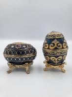 Lot de 2 élégantes boîtes à bijoux décoratives – Esprit œuf