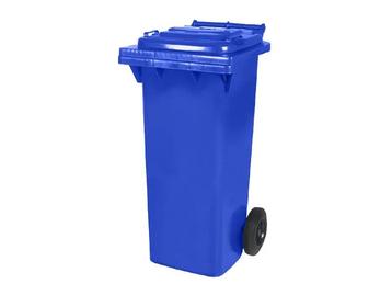 2-wiel kunststof afvalcontainer - 80 liter - blauw
