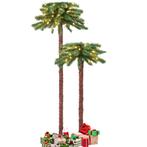 Set van 2 Voorverlichte Kunstmatige Palm Kerstboom met LED V