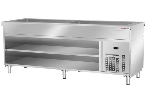 GGM Gastro | Gekoelde buffet toonbank KOPENHAGEN - 2310mm -, Witgoed en Apparatuur, Koelkasten en IJskasten, 140 tot 160 cm, Nieuw