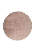 Rond Hoogpolig Vloerkleed | Paradise | Taupe | 160x160 cm, Verzenden, Nieuw