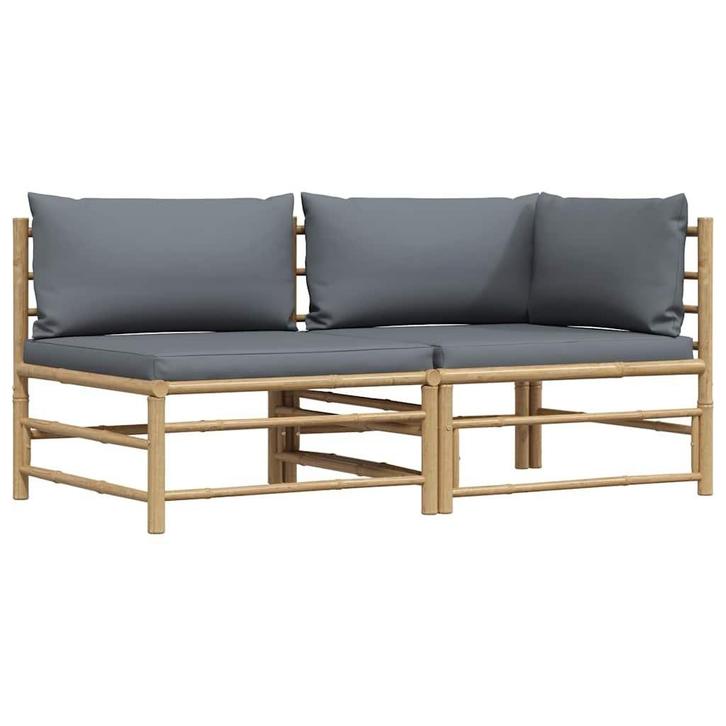 Loungeset Bamboe | Laatste Stuk!, Tuin en Terras, Tuinsets en Loungesets, Nieuw, Overige materialen, Loungeset, 2 zitplaatsen